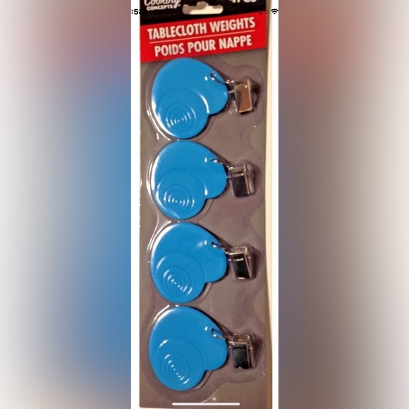 unbranded | Kitchen | Tablecloth Weights Metal Blue Snail Shell New Set ...